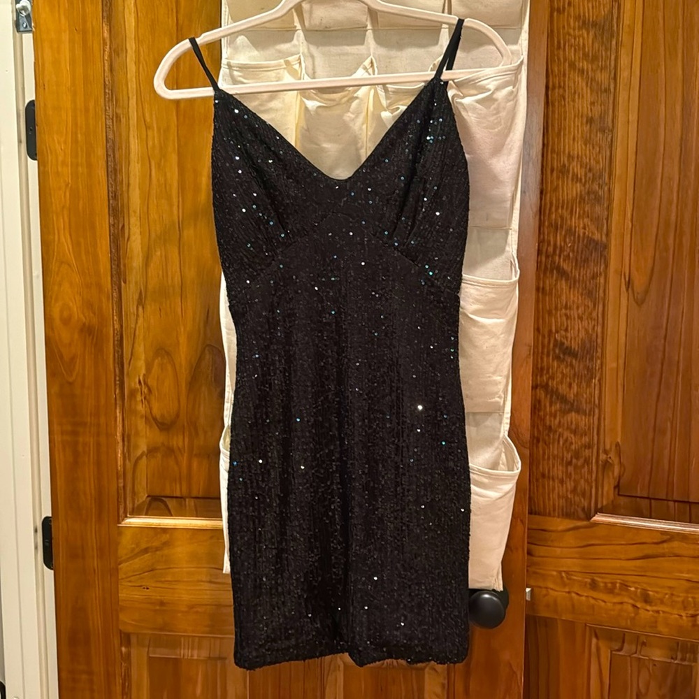 Black Sparkly mini cocktail dress